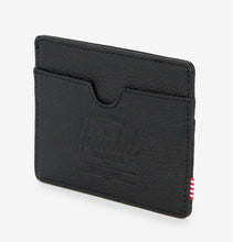 Load image into Gallery viewer, Herschel Charlie Card Holder – Black Pebbled Leather