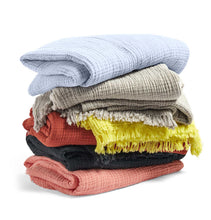 Load image into Gallery viewer, HAY Crinkle Plaid Blanket – Peach
