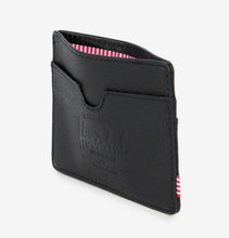 Load image into Gallery viewer, Herschel Charlie Card Holder – Black Pebbled Leather
