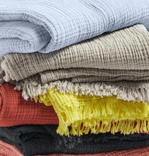 Load image into Gallery viewer, HAY Crinkle Plaid Blanket – Anthracite
