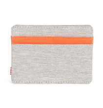Load image into Gallery viewer, Herschel Charlie Card Holder – Light Grey Crosshatch/Vermillion Orange
