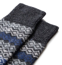 Load image into Gallery viewer, Norse Projects Bjarki Fairisle Socks – Charcoal Melange
