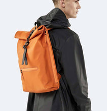 Load image into Gallery viewer, RAINS Rolltop Rucksack – Fire Orange
